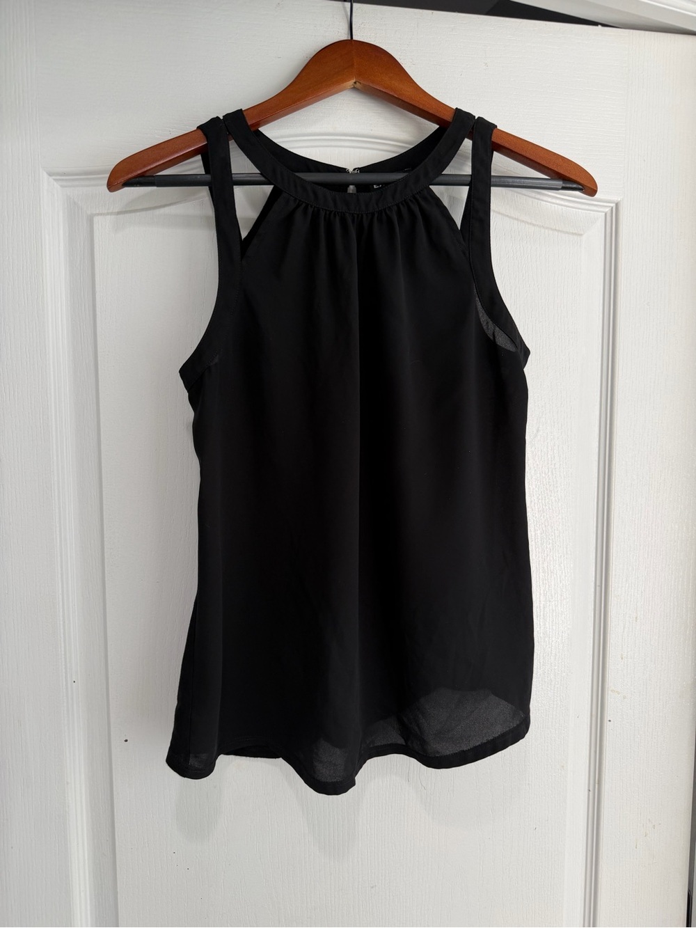 Express Black Halter-Style Sleeveless top with cutouts